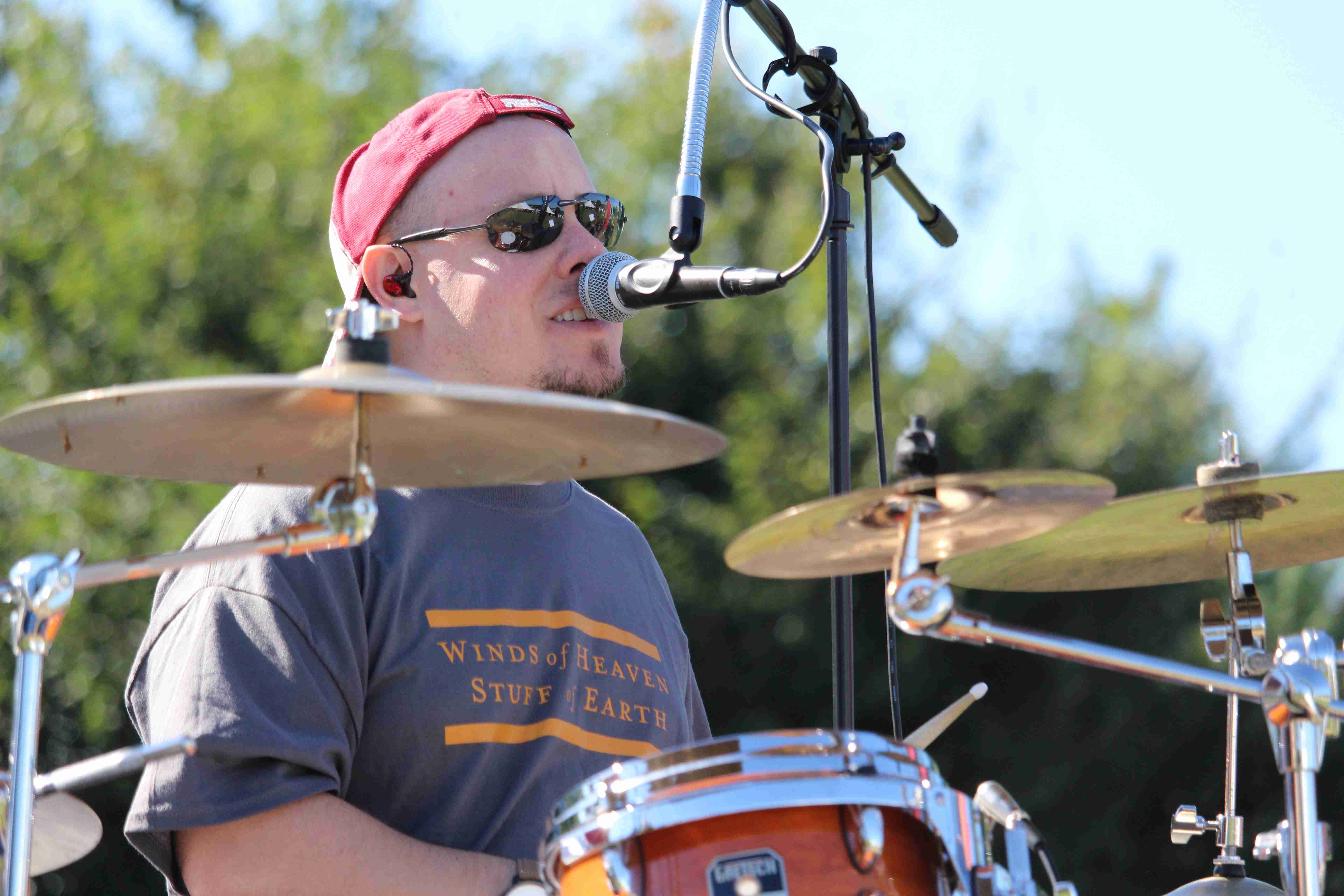 Kyle Herman Playing drums and singing